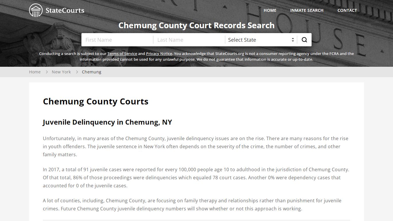 Chemung County, NY Courts - Records & Cases - StateCourts