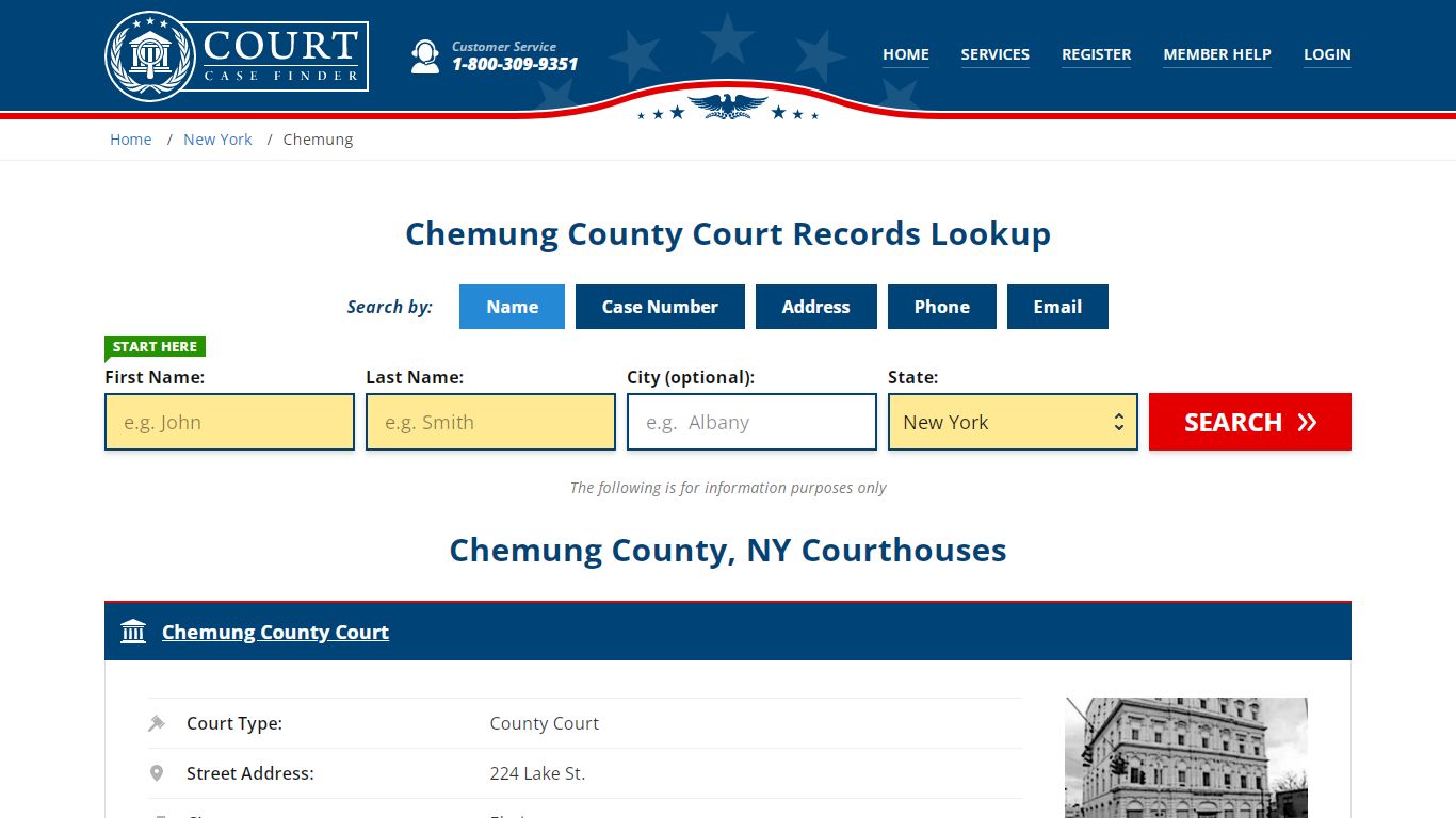 Chemung County Court Records | NY Case Lookup